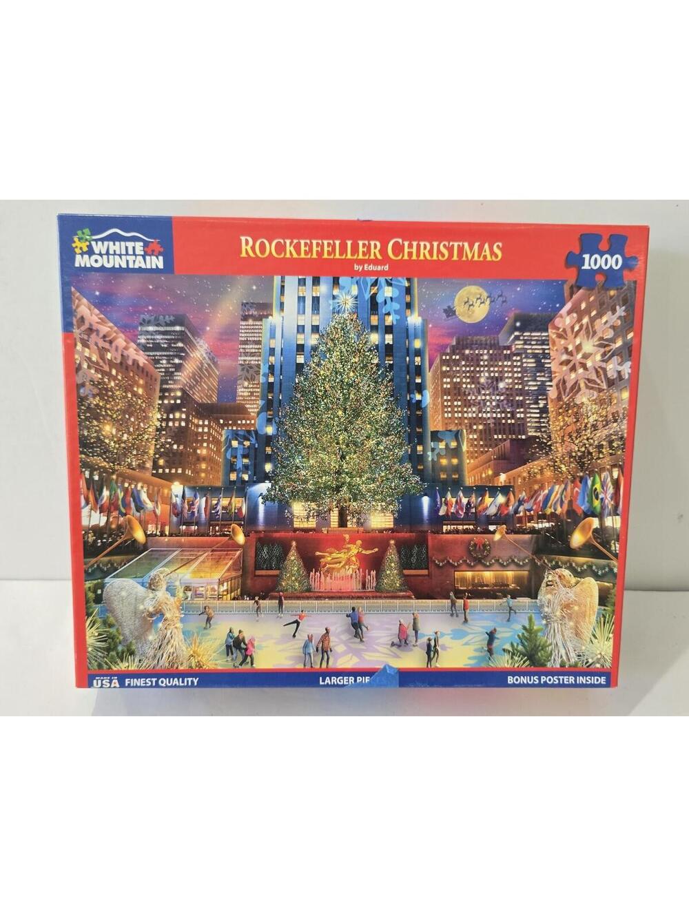 White Mountain Rockefeller Christmas 1000 Pc Puzzle Eduard